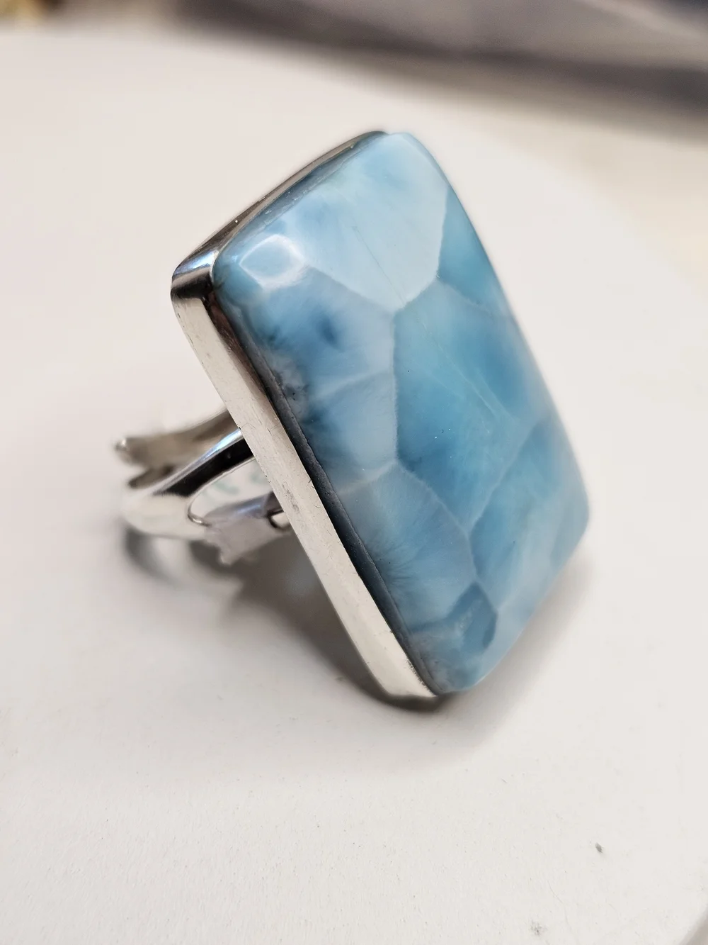 NEW AAA GRADE Larimar Ring 925ss